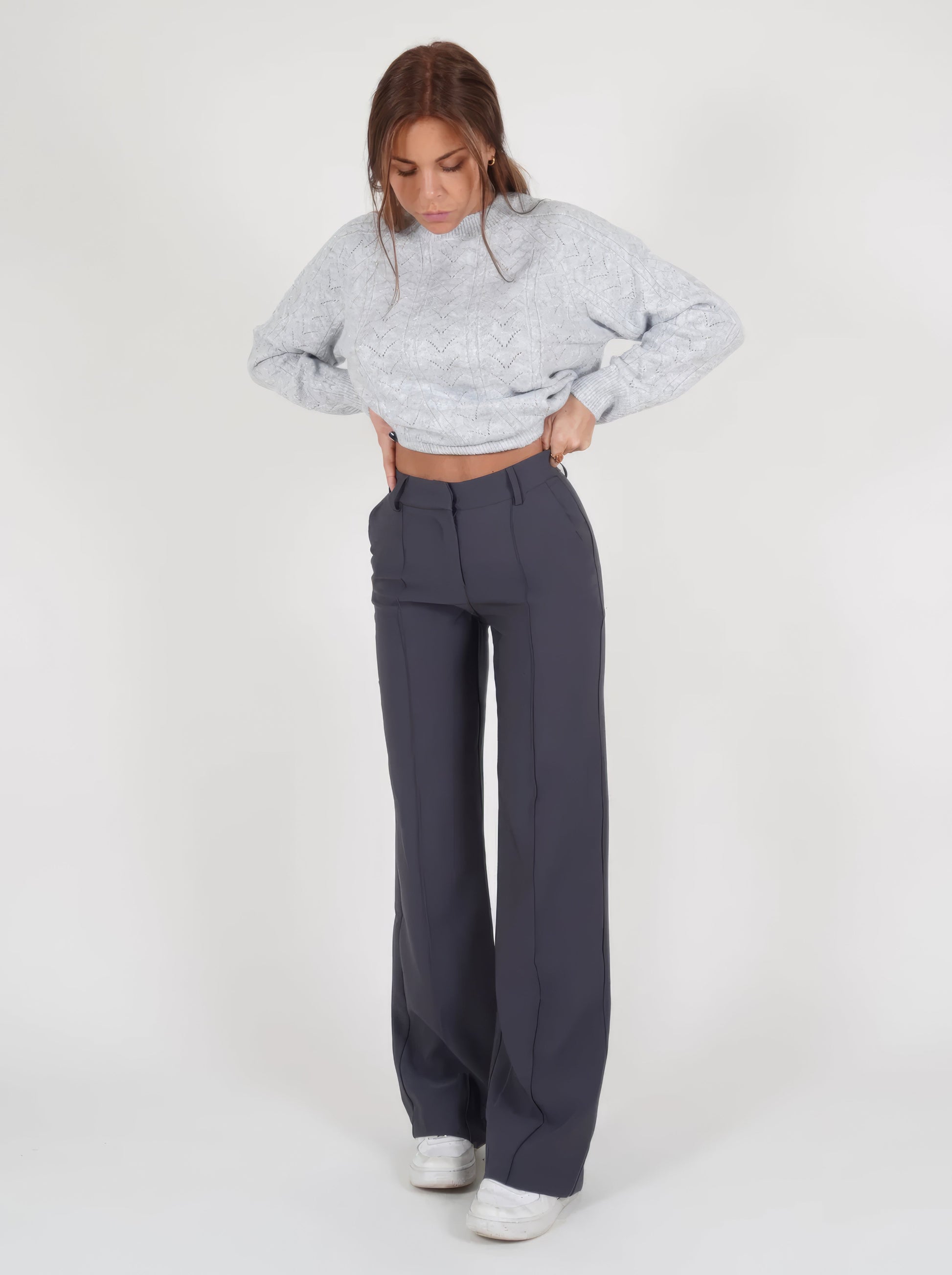 Rose High-Waist Pantalon met Rechte Pijpen