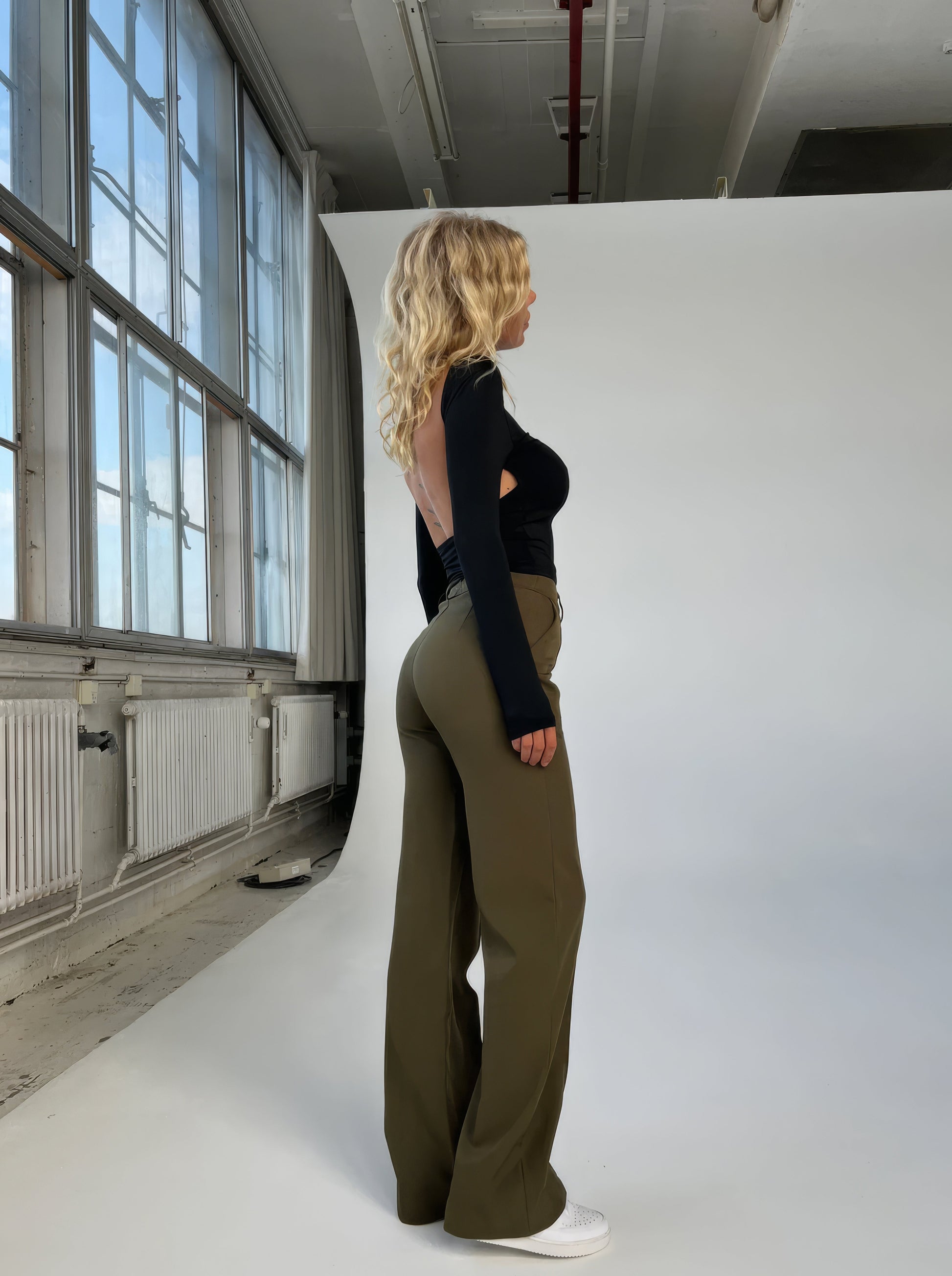 Rose High-Waist Pantalon met Rechte Pijpen