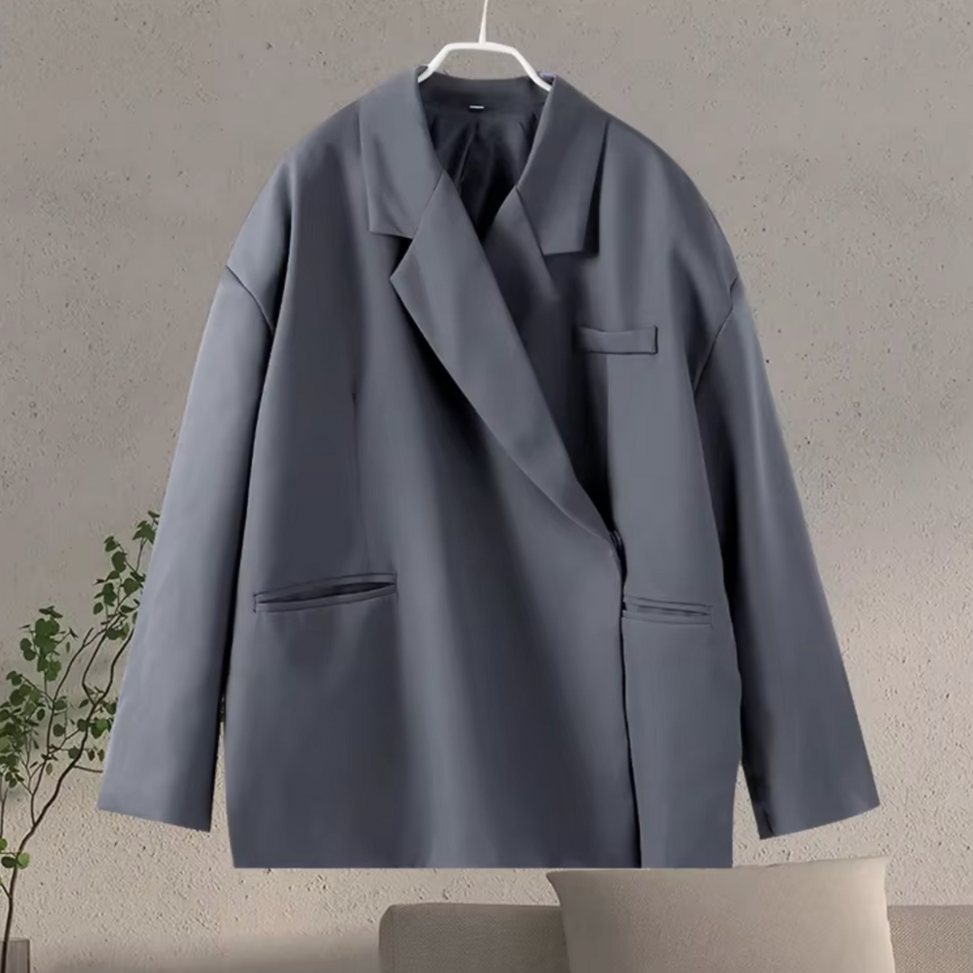 Rose Oversized Blazer voor Dames - Zachte Stof & Tijdloos Design