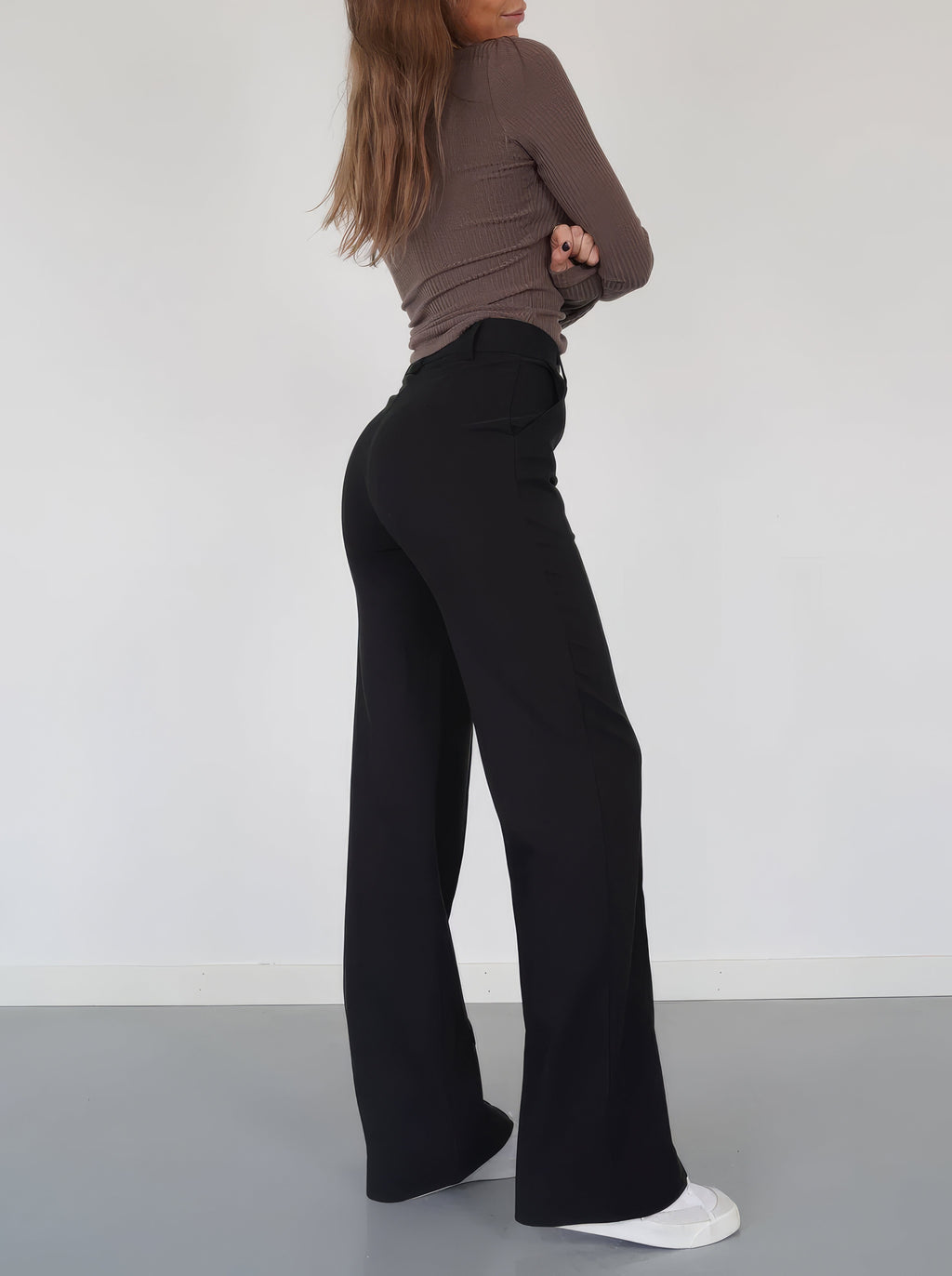 Rose High-Waist Pantalon met Rechte Pijpen