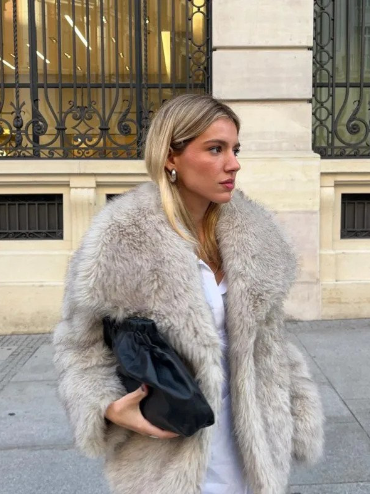 Rose Faux Bont Jas Dames – Chique Winterjas