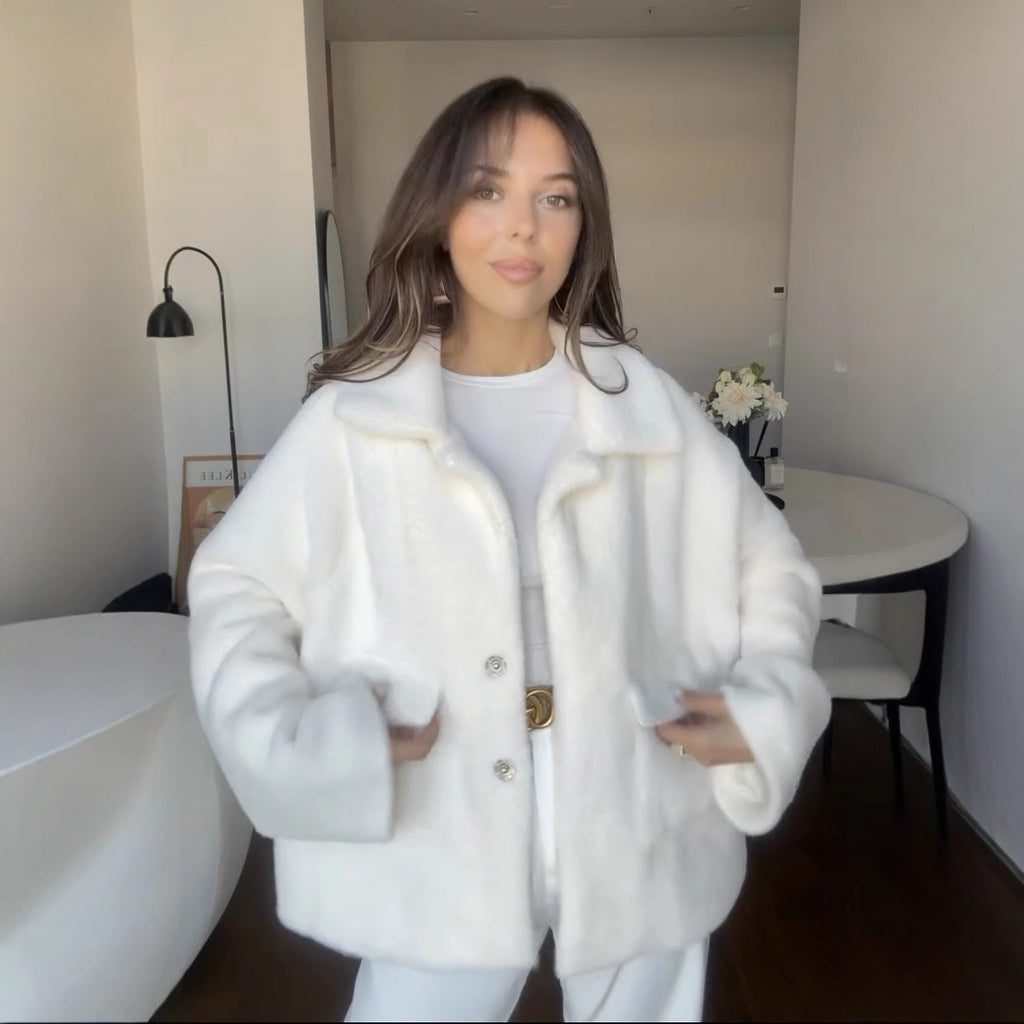 Rose Zachte Luxe Teddy Jas voor Dames