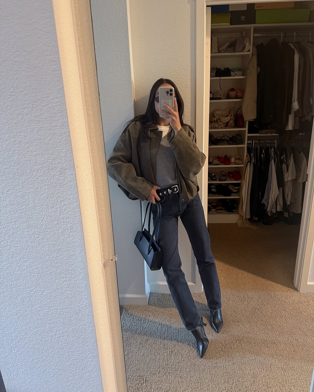 Rose Oversized Suède Leren Jas voor Dames – Warm & Stijlvol