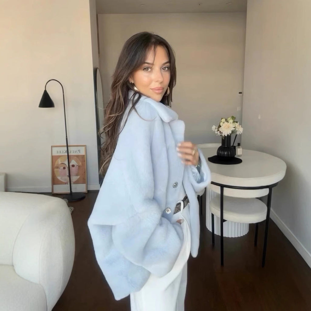 Rose Zachte Luxe Teddy Jas voor Dames