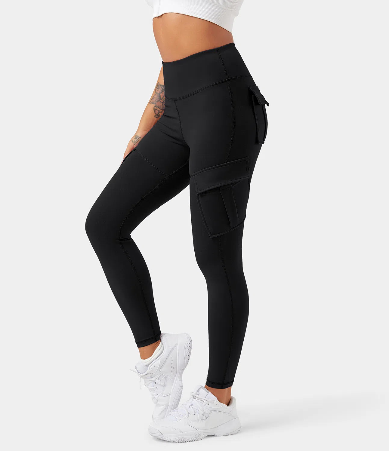 Rose Cargo Legging - Hoge Taille met Stretch