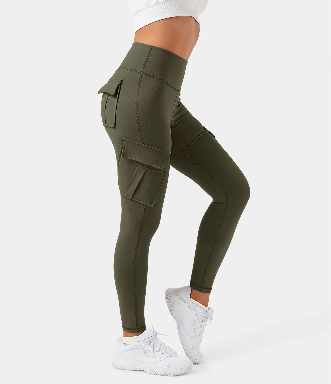 Rose Cargo Legging - Hoge Taille met Stretch