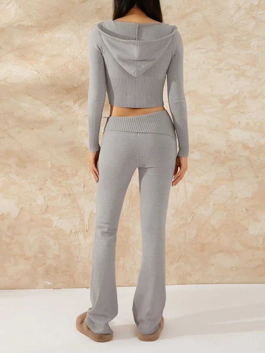 Rose Gebreide Jogger - Warm & Stijlvol