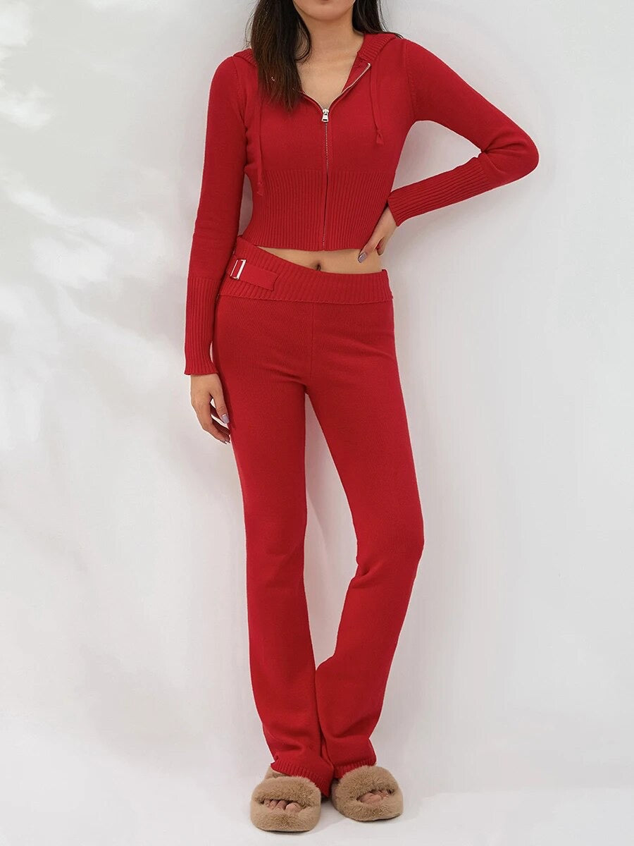 Rose Gebreide Jogger - Warm & Stijlvol