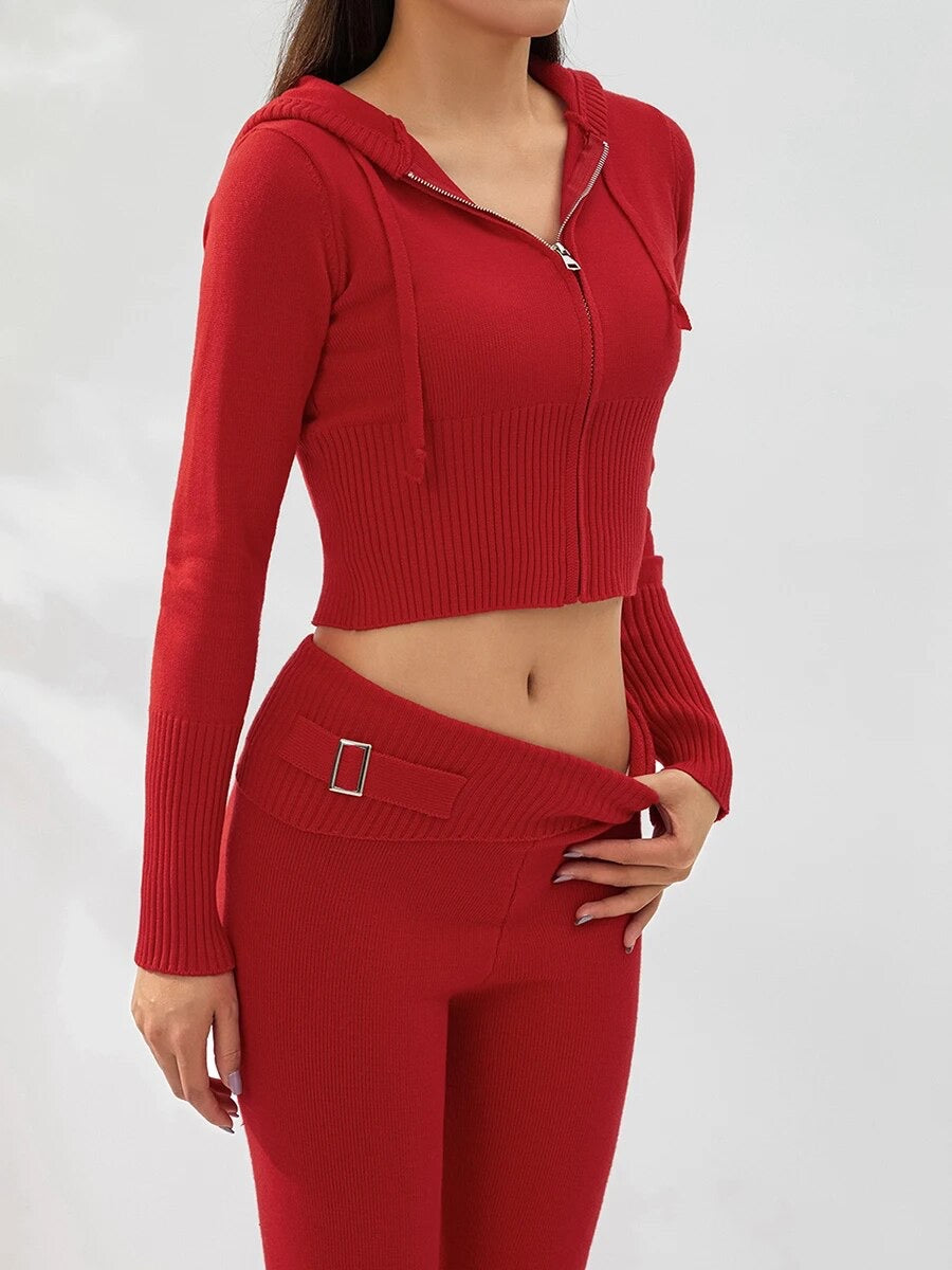 Rose Gebreide Jogger - Warm & Stijlvol