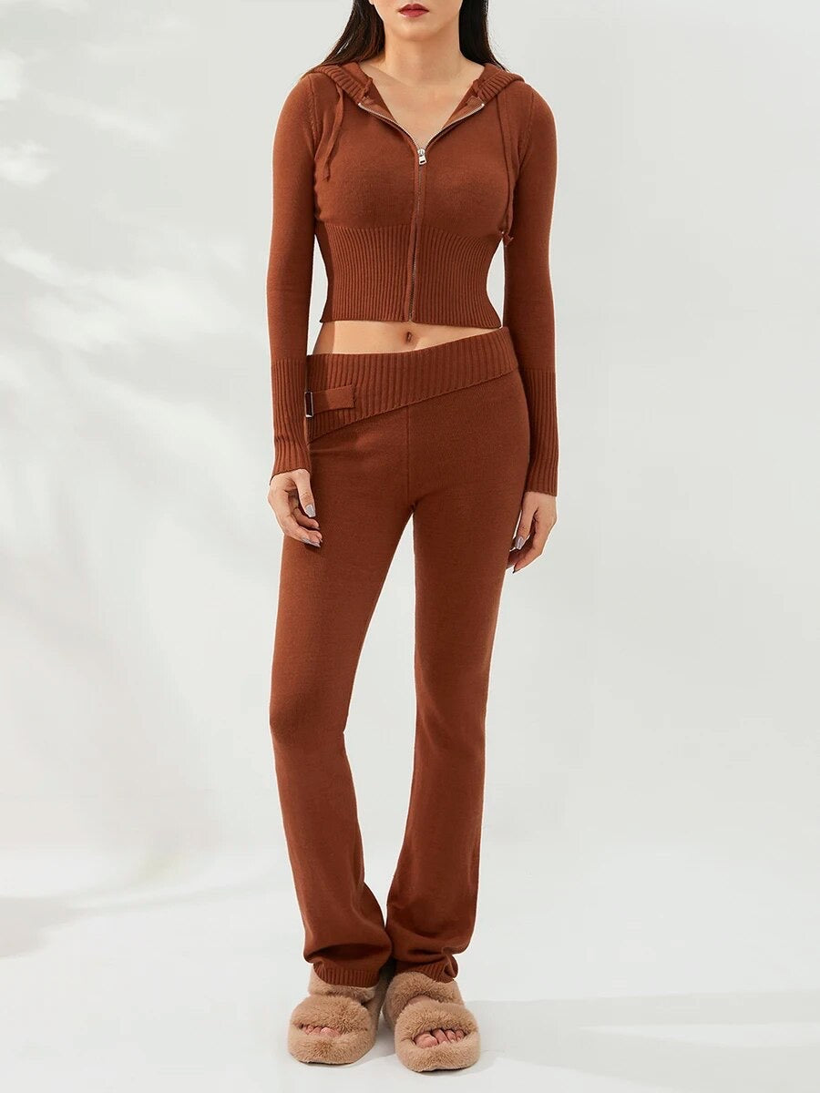 Rose Gebreide Jogger - Warm & Stijlvol