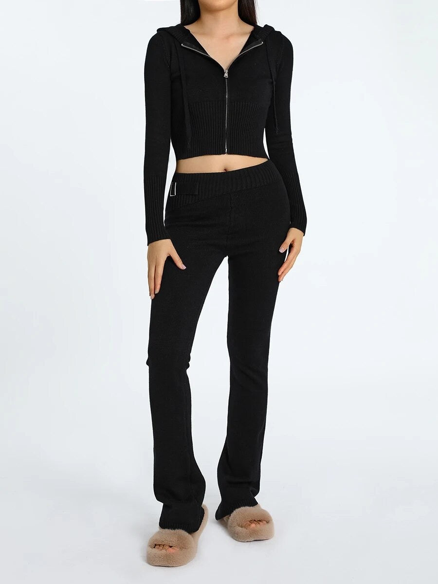 Rose Gebreide Jogger - Warm & Stijlvol