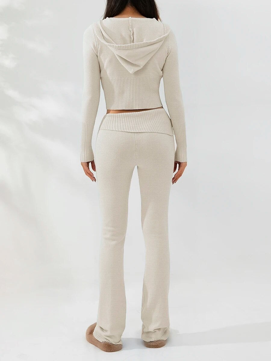 Rose Gebreide Jogger - Warm & Stijlvol