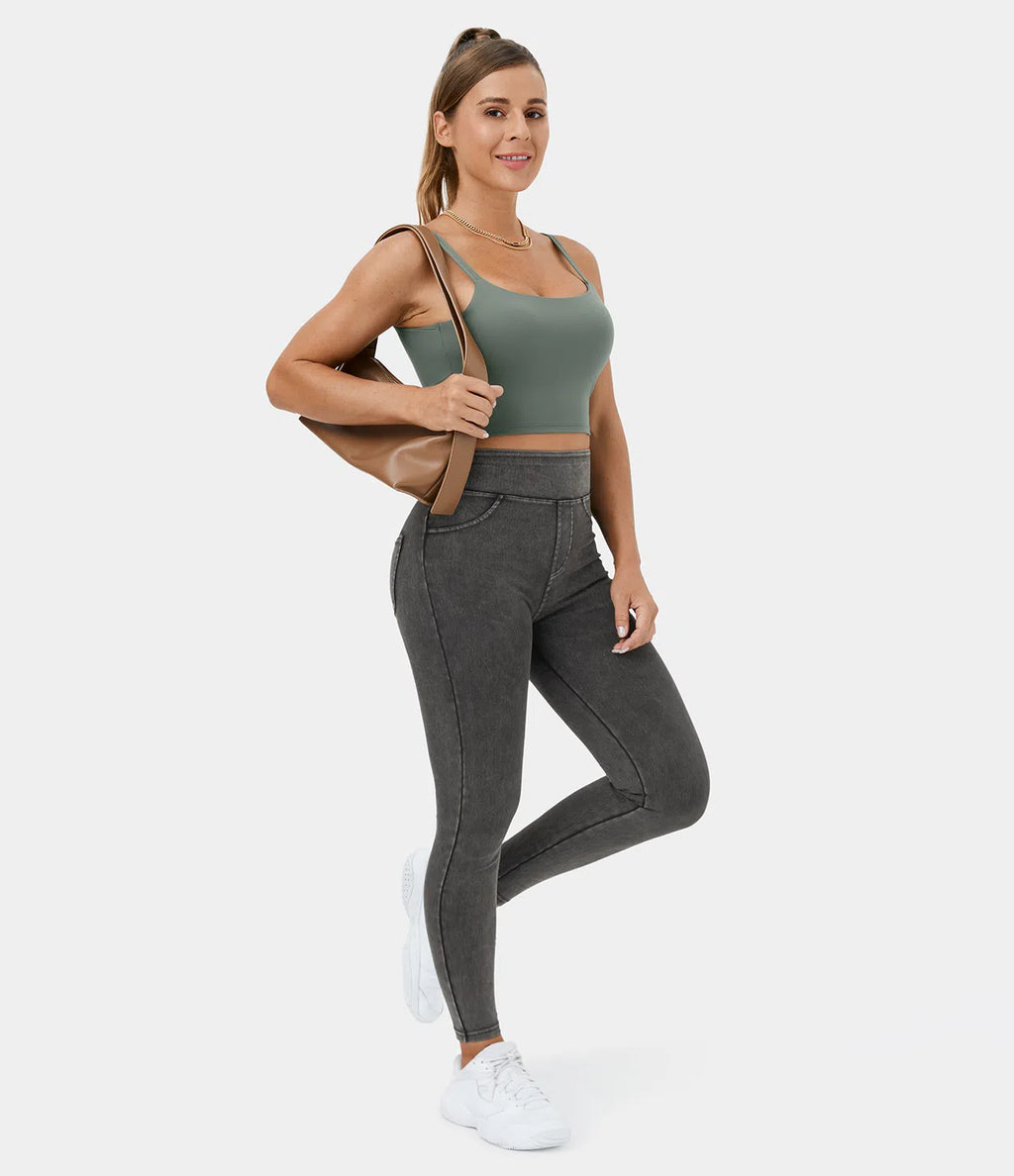 Rose Denim Stretch Legging - Comfort Fit