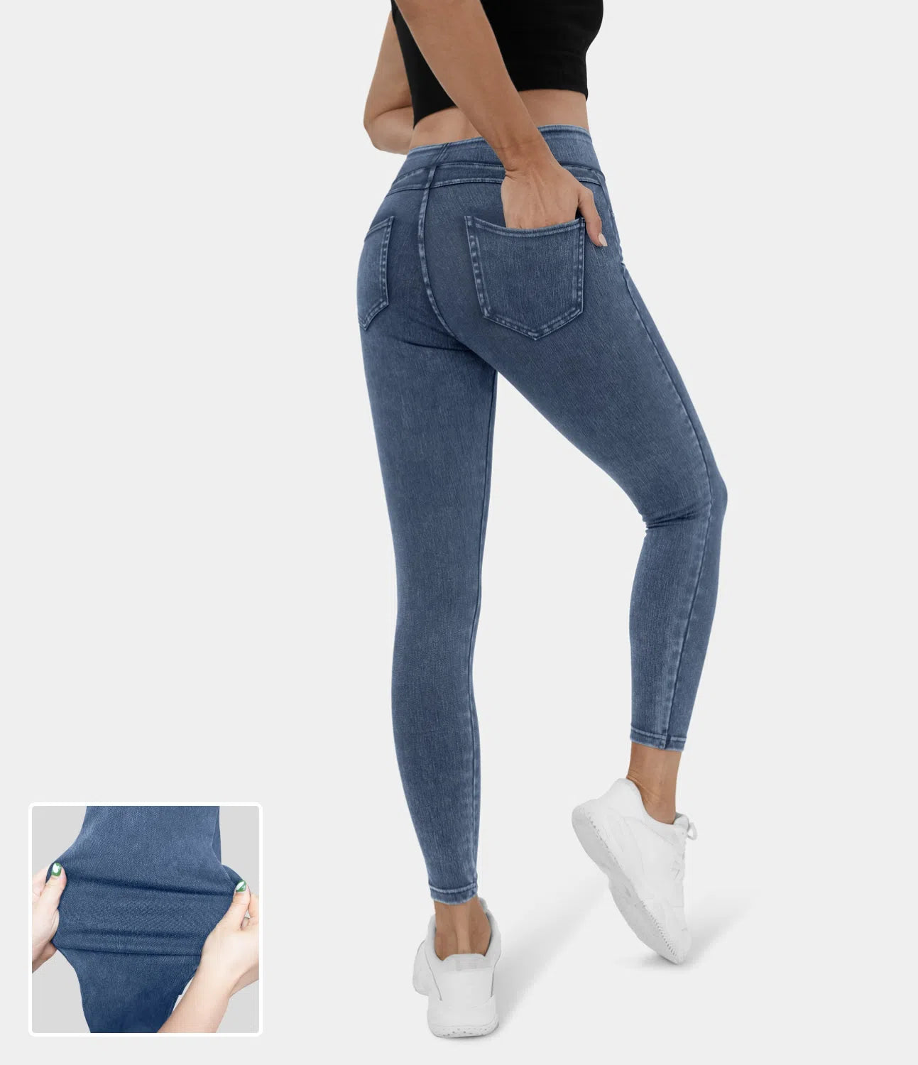 Rose Denim Stretch Legging - Comfort Fit