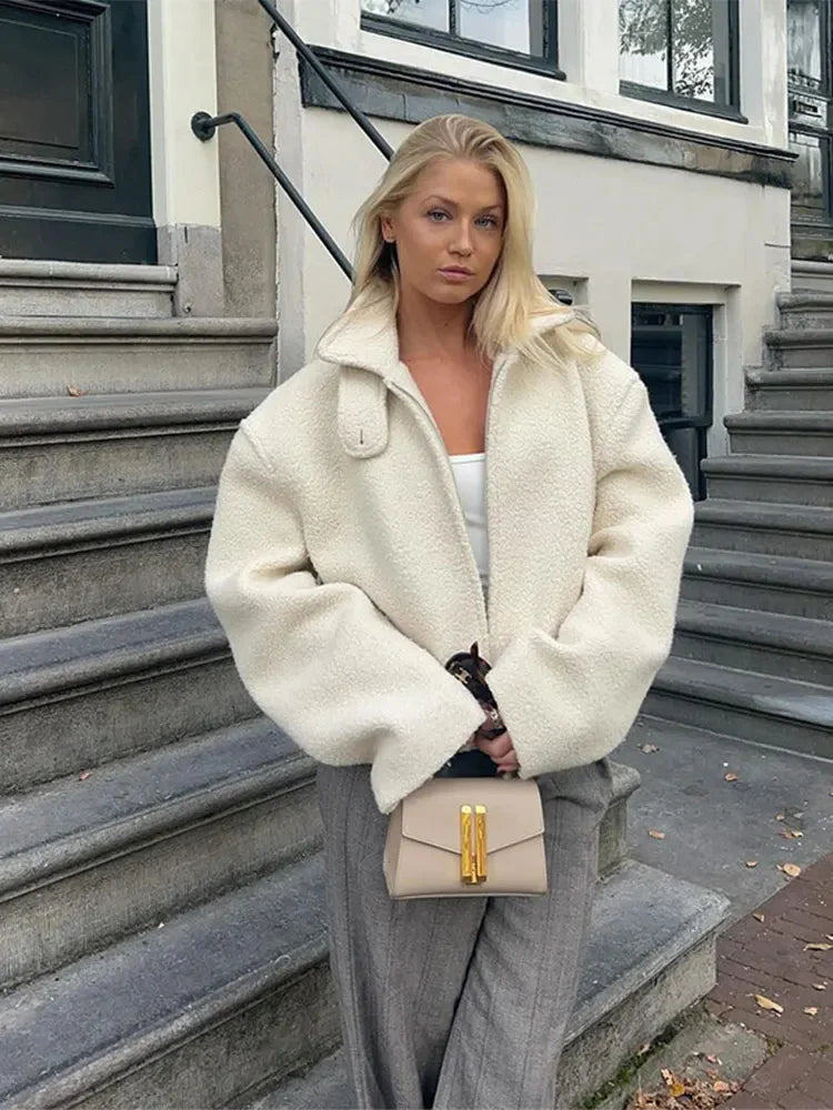 Rose Fleece Jas - Casual Chic