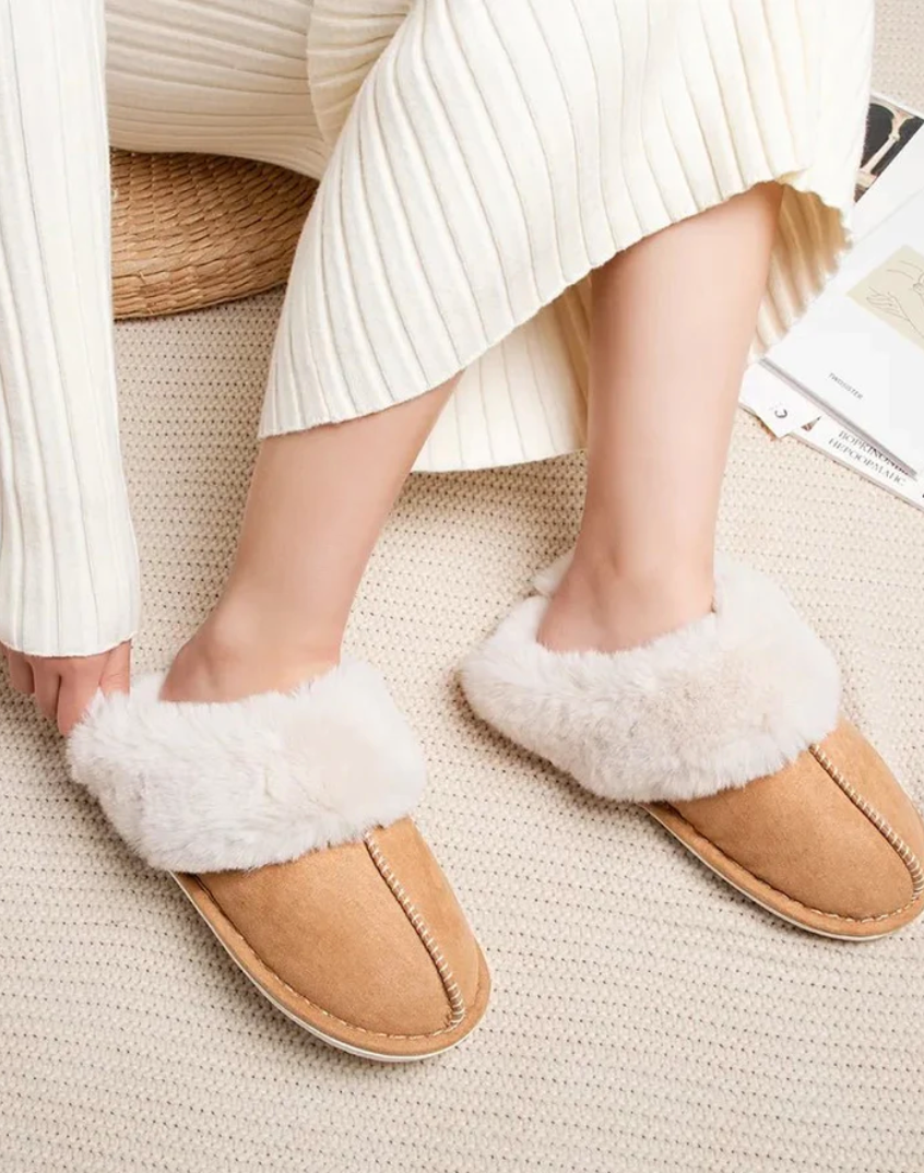 Rose Fluffy Pantoffel - Warme Winter Slippers Dames
