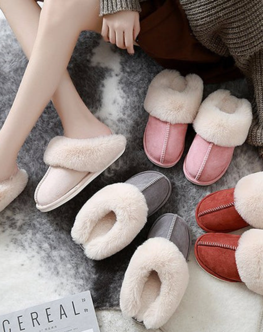 Rose Fluffy Pantoffel - Warme Winter Slippers Dames