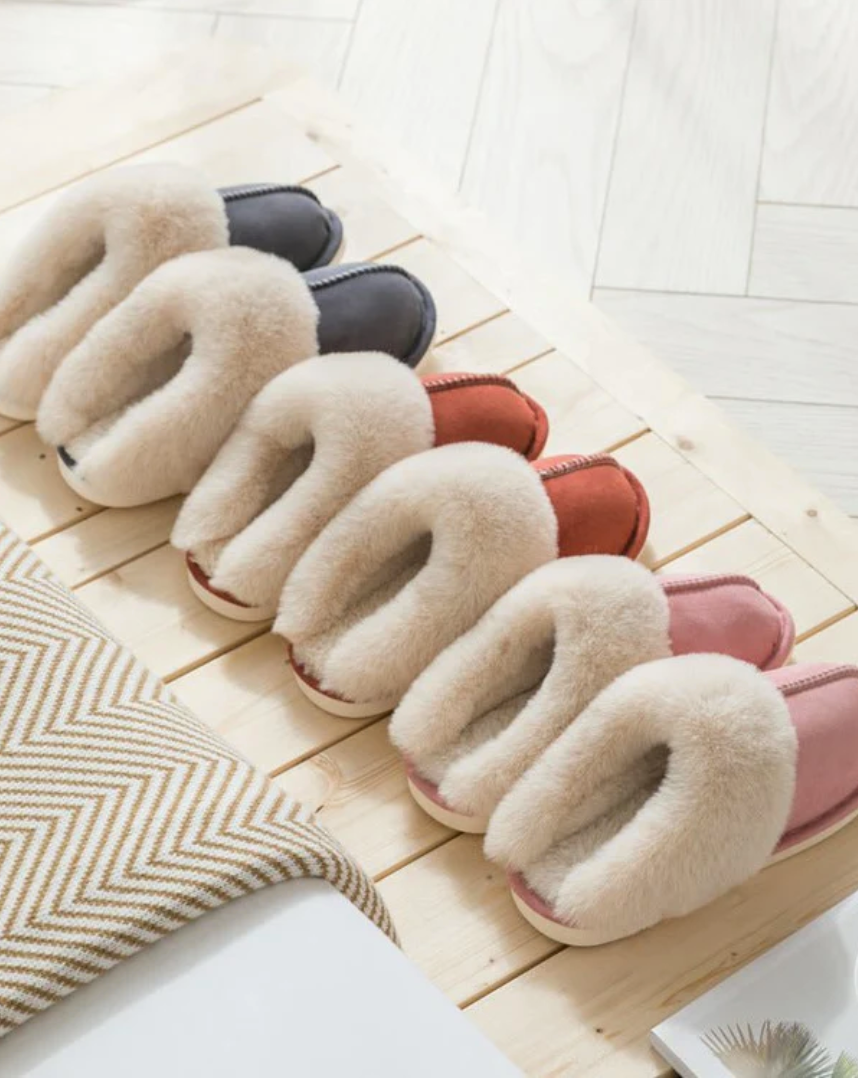 Rose Fluffy Pantoffel - Warme Winter Slippers Dames