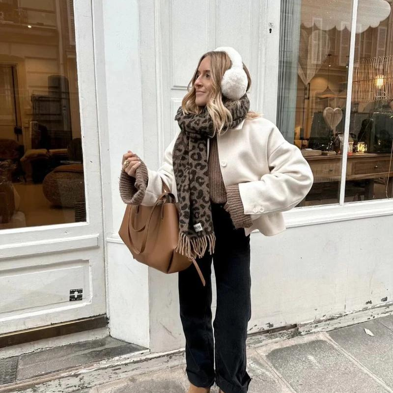 Rose Winterjas met knopen