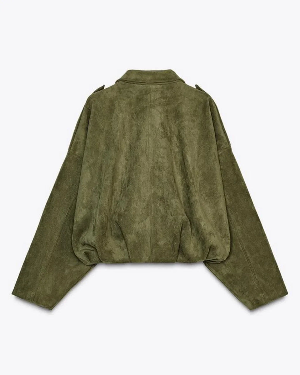 Rose Oversized Suède Leren Jas voor Dames – Warm & Stijlvol