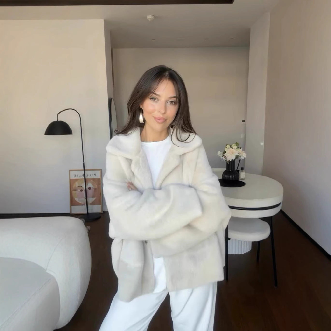 Rose Zachte Luxe Teddy Jas voor Dames