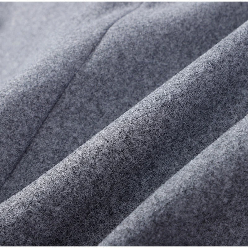 Rose Wolblend Dames Jas met Hoge Kraag & Dubbele Knopen