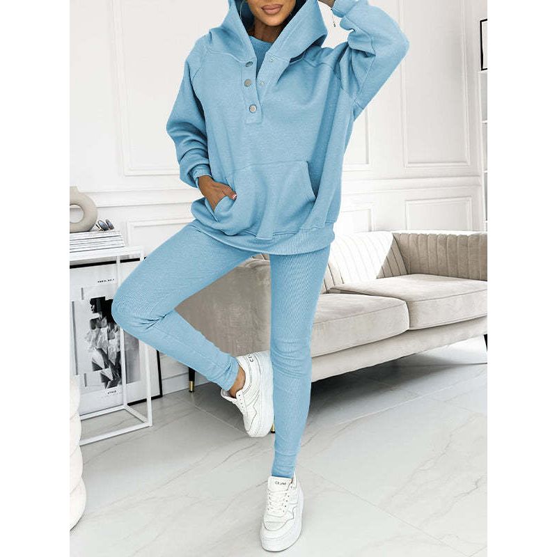 Rose Oversized Dames 3-Delige Loungewear Set met Hoodie