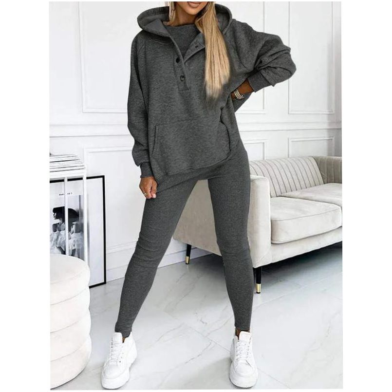 Rose Oversized Dames 3-Delige Loungewear Set met Hoodie