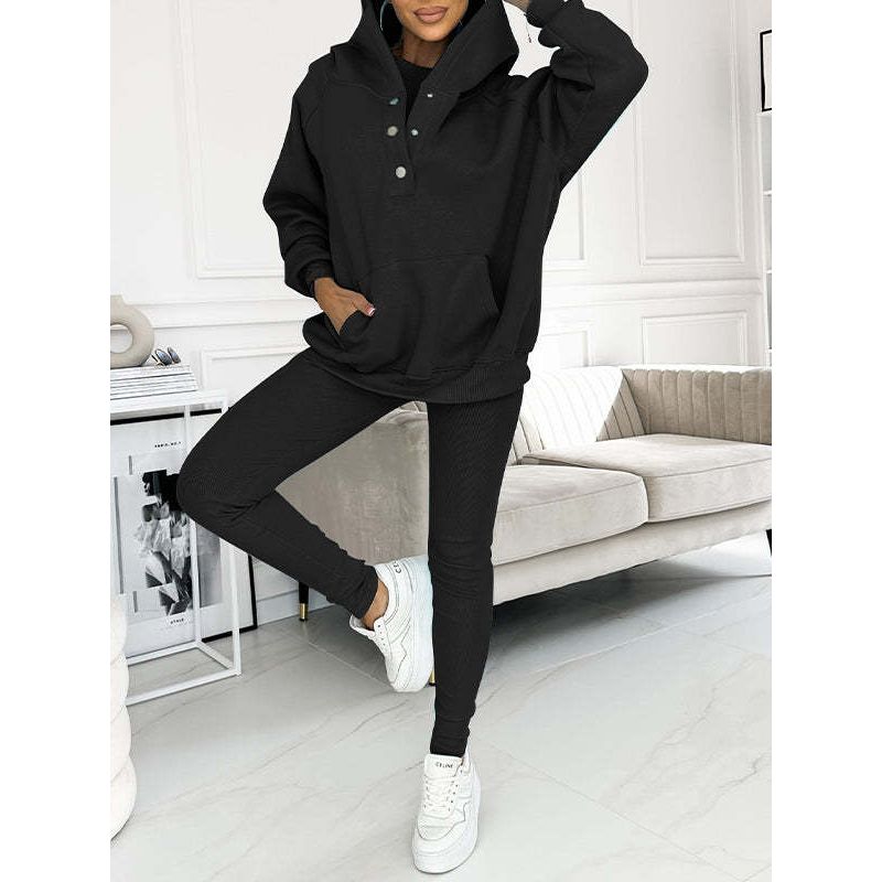 Rose Oversized Dames 3-Delige Loungewear Set met Hoodie