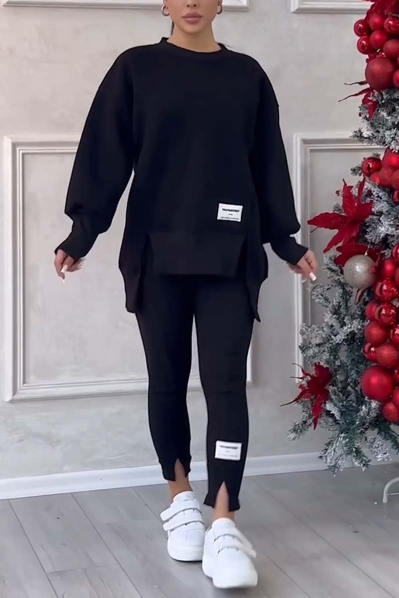 Rose Oversized Trainingspak voor Dames - Set met Lange Trui & Legging