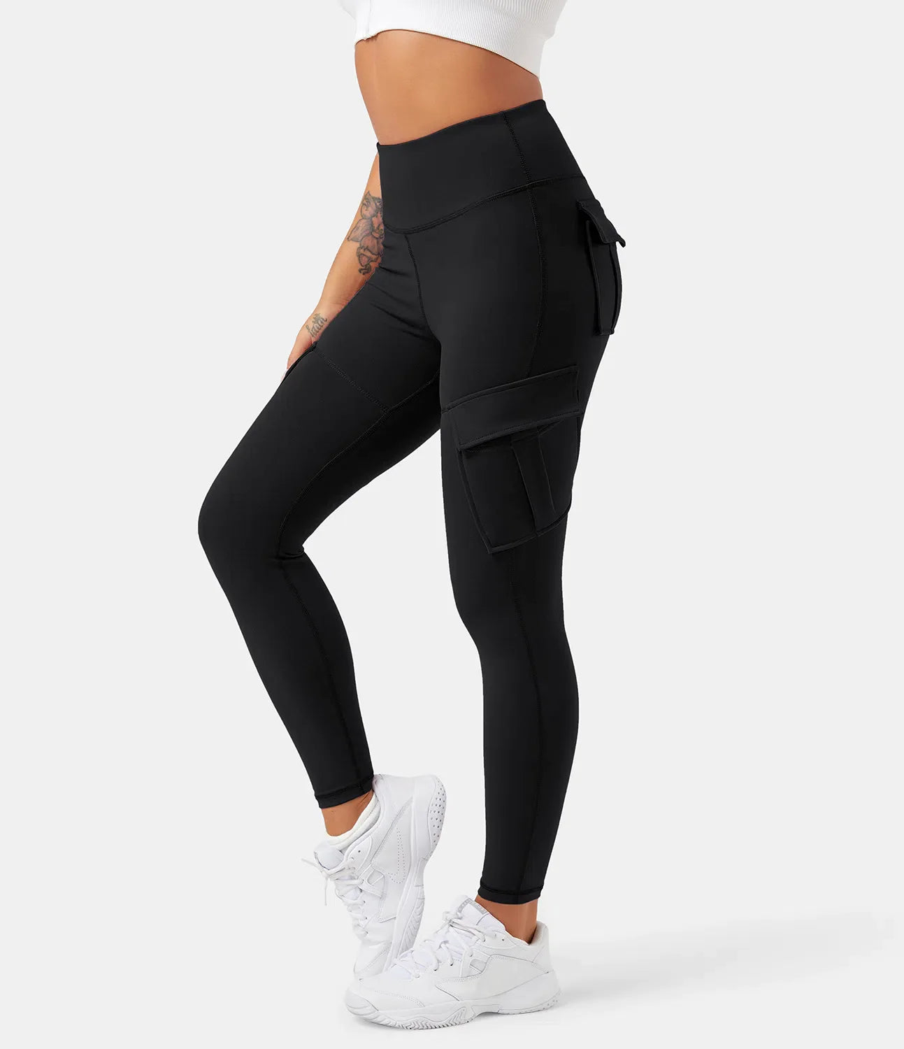 Rose Cargo Legging - Hoge Taille met Stretch