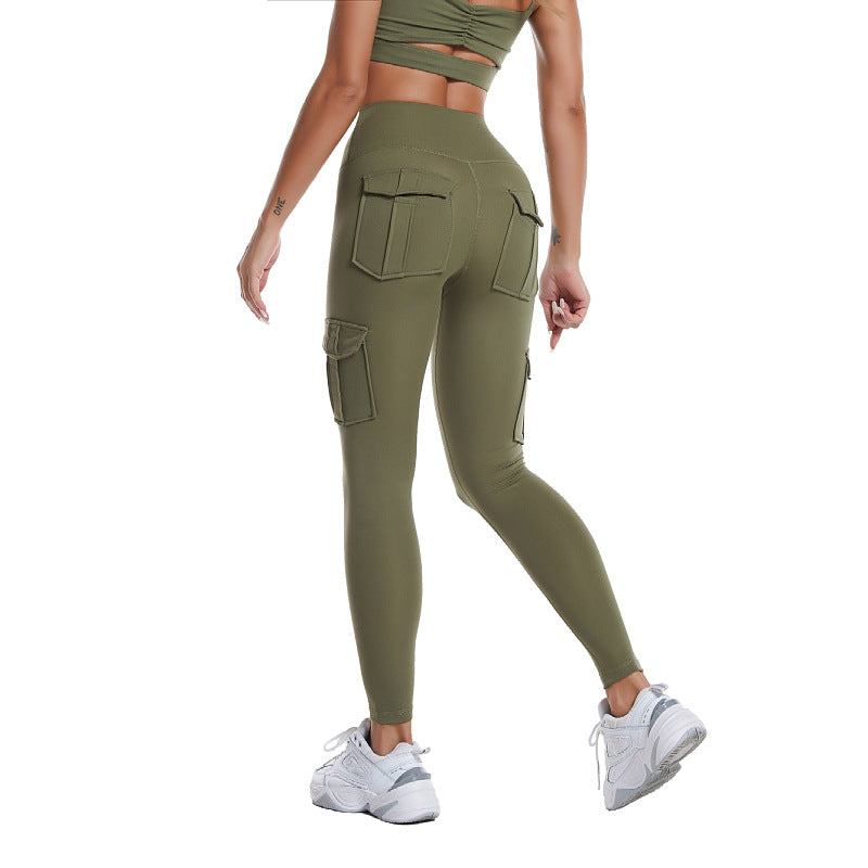 Rose Cargo Legging - Hoge Taille met Stretch
