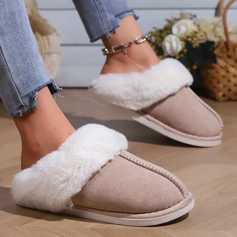 Rose Fluffy Pantoffel - Warme Winter Slippers Dames