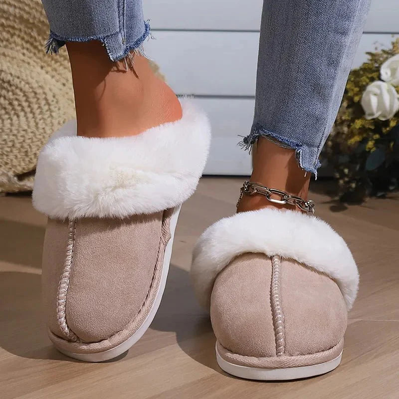 Rose Fluffy Pantoffel - Warme Winter Slippers Dames